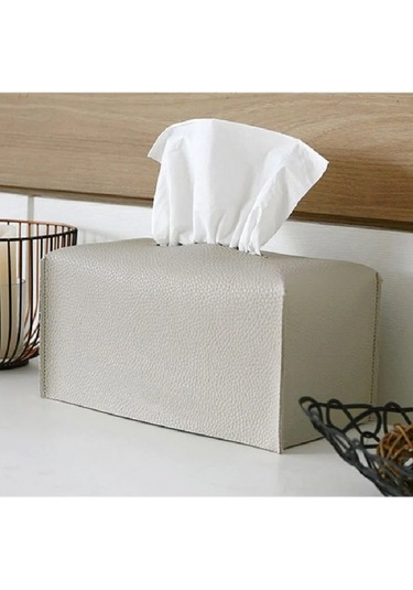 L-beyaz-yaratıcı Yatak Odası Oturma Odası Deri Doku Kutusu Büyük Banyo Mutfak Rulo Kağıt Saklama Kutusu Peçetelik Ev Araba Dekorasyon
