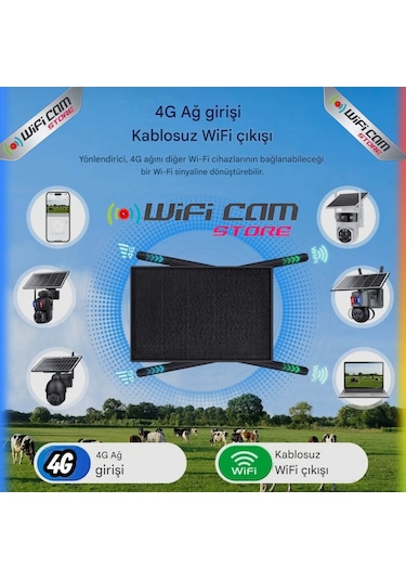 Sim Kartlı Solar Router 4g İnternet Ve Geniş Wifi Ağı
