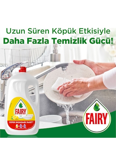 Fairy Limon Kokulu Sıvı Bulaşık Deterjanı 3 x 2600 ML