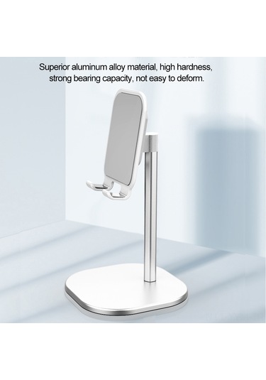 Geeksen Zzj-1 Standlı Telefon Tutucu, Tüm Telefonları Destekleyen Alüminyum-abs Malzeme, Siyah Standart Tip Masaüstü Stüdyo