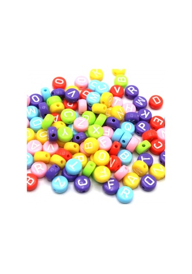 Harf Boncuk Elips Pastel Renkli 6 Mm 250 Gr