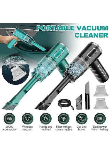 29000pa Güçlü Araba Elektrikli Süpürgesi Islak/kuru Kablosuz Güçlü Emiş El Tipi N3 29000pa-siyah Sjx