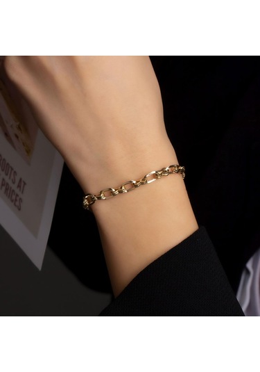 Altın Halka Bileklik BL0046 Sarı Altın