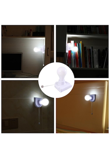 Homyl Duvar Işık Taşınabilir Gece Kullanışlı Lamba Kapalı Beyaz Çok Renkli