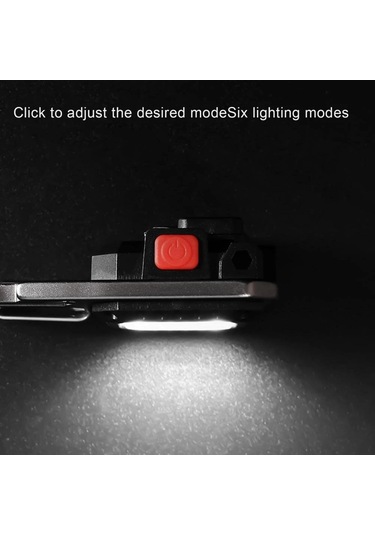 Led Mikro El Feneri Cep Anahtarlık El Fenerleri Usb Şarj Edilebilir Torch Güçlü Mıknatıs Tornavida Çekiç Açık Acil Durum Lambası Black Led Siyah