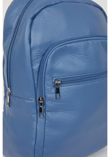 Defacto Unisex Suni Deri Okul Sırt Çantası C5606AXNSNV142 Lacivert