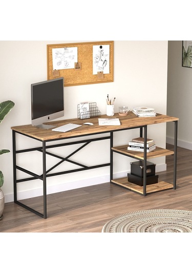 Atlantis 120cm Metal Çalışma Masası Atl28-a Çam Çam