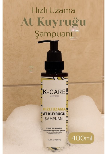 K K-care Cosmetics Hızlı Uzamaya Yardımcı At Kuyruğu Şampuan 400 ML