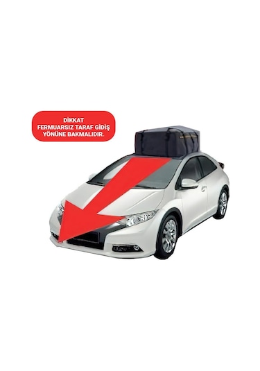 Oto Tavan Bagaj Çantası Portbagaj Araç Üstü Taşıma 350 Lt.