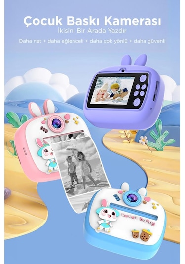 Torima Trm-cmr18  Dijital Video Fotoğraf Çocuk Kamerası Anlık Termal Resim Kağıt Baskılı Yazıcı