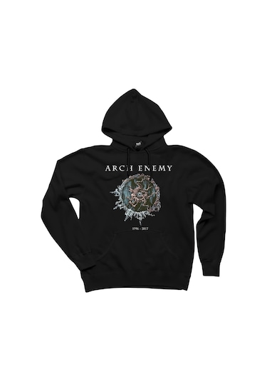 Arch Enemy 1996 2017 Siyah Kapşonlu Sweatshirt Hoodie Siyah