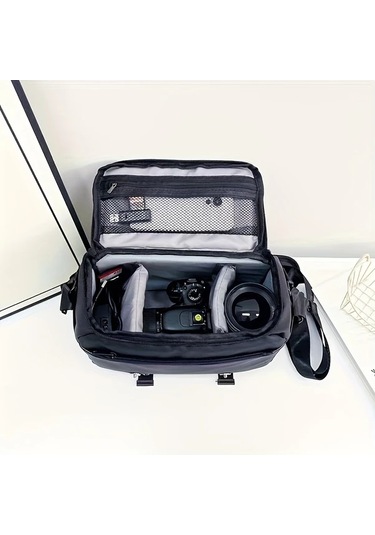 Xuweiwei Erkekler Ve Kadinlar İcin Buyuk Ayarli Kayisli Dslr Kamera Cantasi Siyah Dayanikli Polyester "value":"mavi"