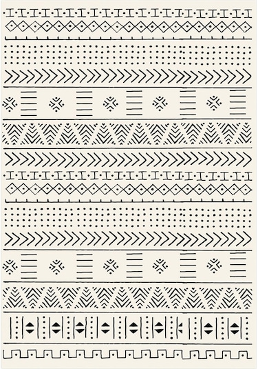 Decomia Home Dijital Kaymaz Yıkanabilir Kırık Beyaz İskandinav Mutfak Halısı Salon Halısı Balkon Halısı Yolluk DC-5075