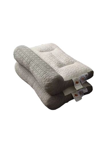 Geeroyoo Erkekler İçin Lateks Boyun T牵引 Yastık - Uyku Konforu, Boyun Ağrısı Alleviation, Yıkama Kolay - 40x70cm Düşük Yastık Beyaz