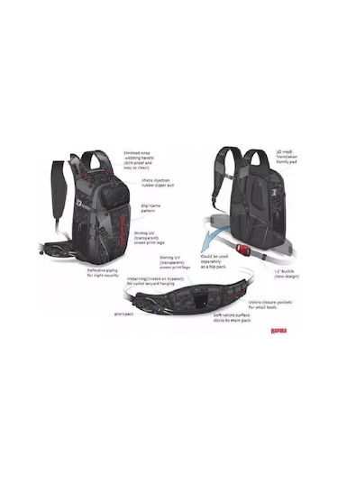Rapala RUBP Urban Back Pack Balıkçı Sırt Çantası
