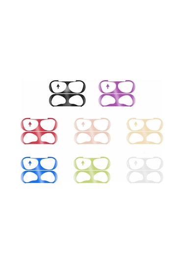 Ekılıf - Airpods 3. Nesil Uyumlu - Toz Kir Önleyici Sticker - Mor