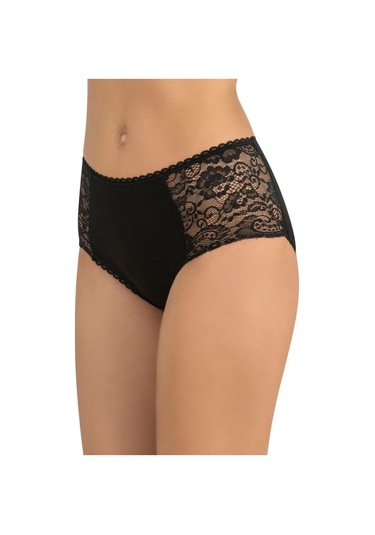 Fabony Bayan Kenar Geniş Dantel Bato Külot 1250 Siyah
