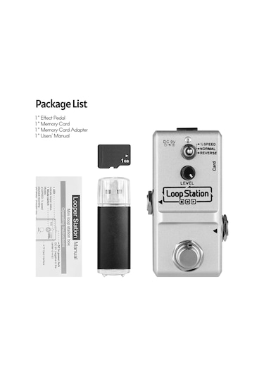 Ammoon Loop Station Mini Gitar Looper Efekt Pedalı Gümüş