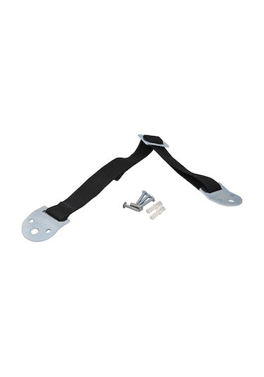 Portakal Safety Eşya Tv Sabitleme Deprem Güvenliği Kayışı Metal Başlıklı Siyah