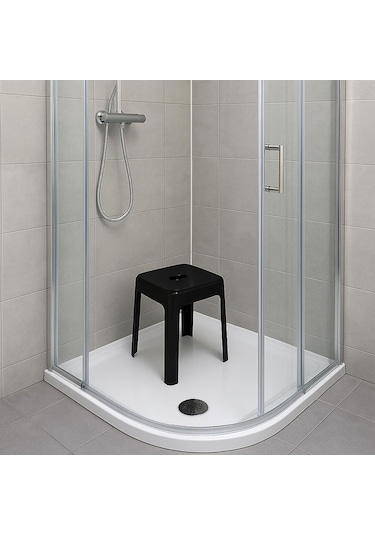 Saban Tabure Sağlam Plastik Kırılmaya Dayanıklı Bahçe, Balkon ,banyo Siyah