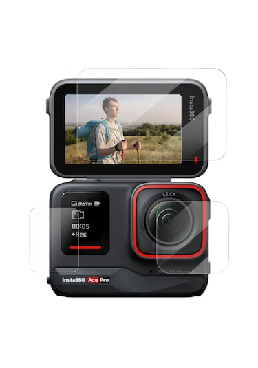 Ayex Insta360 Ace Pro Temperli Cam Koruyucu Set