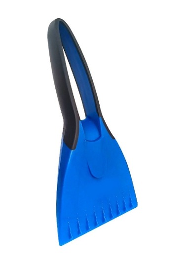 Sones Mini Araba Kar Küreği Çok Fonksiyonlu Silikon Kaymaz Sap Buz Çözme Aracı Mavi