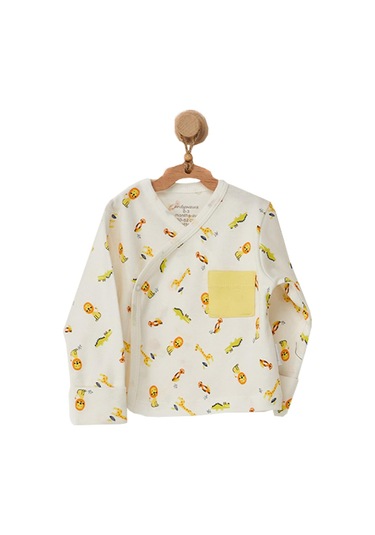 Andywawa Erkek Bebek Hayvan Motifli 0-3 Ay Hastane Çıkış Seti AC2 Çok Renkli