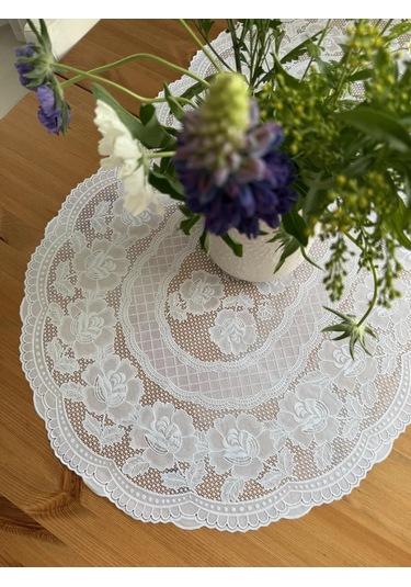 Best Price 34 Masa İçin Oval Beyaz Peçete 450983912 Beyaz