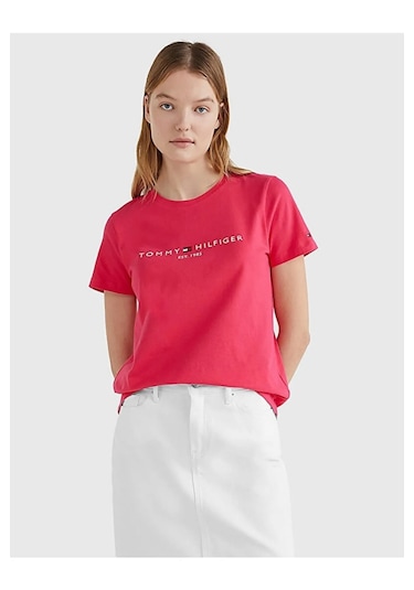 Tommyhilfiger Organik Pamuk Bayan T-shirt Pembe