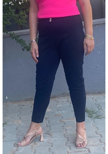 Kadın Lacivert Boru Paça Pantolon Lacivert