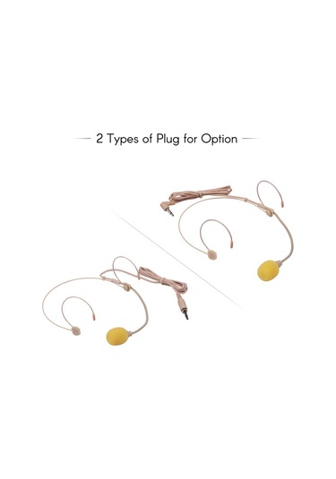 Skycıty 3.5mm Eğik Bağlantılı Ey-528b Ten Rengi Başlık Mikrofon