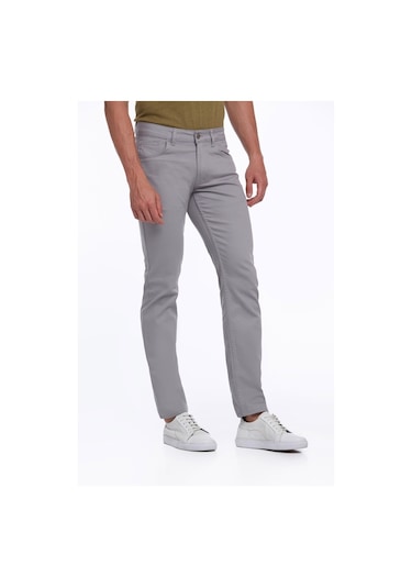 Hatemoğlu Gri Regular Fit Yüksek Bel Düz Paça Basic Kot Pantolon Gri