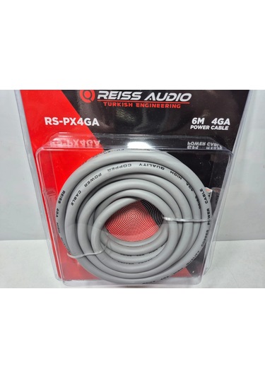 Reiss Bakır Amfi Güç Kablosu 4ga - %100 Bakır - 6 Metre - Reiss 4ga Anfi Power Kablosu - 6 Metre