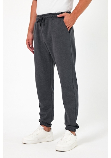 Kalın Siyah-antrasit Erkek Eşofman Altı Jogger Arka Cepli Lastik Paça Regular Fit Şardonsuz 001 Kalın Siyah-antrasit Erkek Eşofman Altı Jogger Arka Cepli Lastik Paça Regular Fit Şardonsuz 001