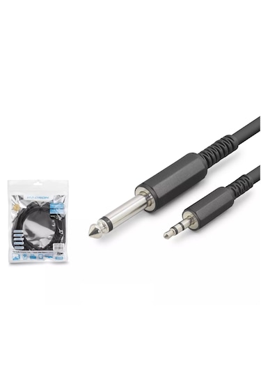 3 Metre Trs 6.5 Mm Jack To Aux 3.5 Mm Jak Enstrüman Gitar Kablo