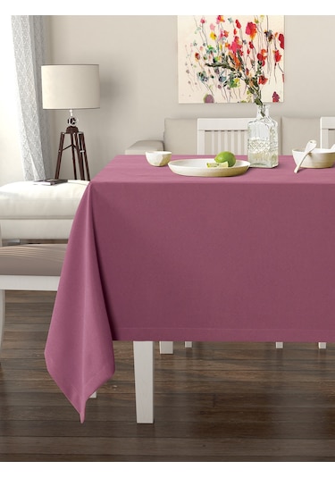 Lavanta Pembesi Masa Örtüsü Kadife Dokulu Leke Tutmaz Lavanta Pembesi