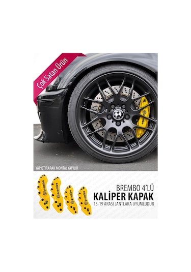 Renault Fluence Uyumlu Sarı Kaliper Kapağı 4'lü Yağ Hortumlu