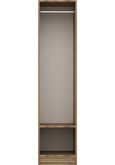 Minar Kale 1 Kapaklı Dolap Dore - Füme Cam 190cm Ceviz