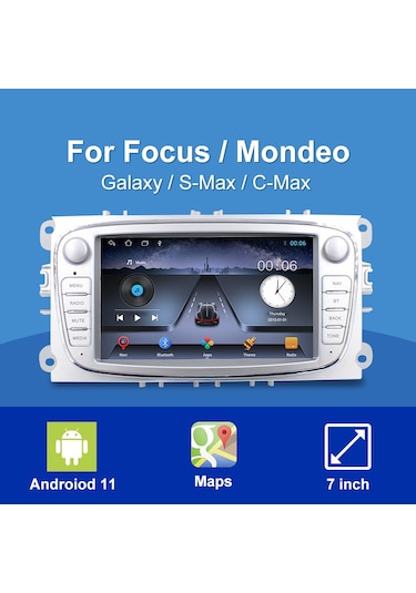 7 İnç Ford Uyumlu Android Carplay 4 Gb Ram 64 Gb Hafıza Multimedya Arka Kamera  7"