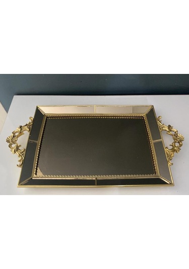 Selim Dekor Julia Aynalı Tepsi Altın