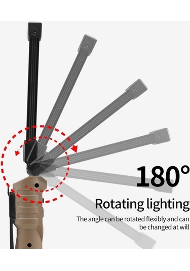 Ebitda Ft20 Katlanır Mıknatıslı Araba Muayene Işığı Siyah - Şarj Edilebilir Pil, 300-400 Lümen, Ipx4 Su Geçirmez