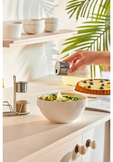 Karaca Ripple Standlı Tuzluk Ve Biberlik Inox Gümüş