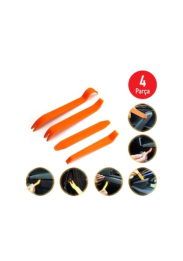 Oto İç Panel-teyp Sökme Aparat Seti 4 Parça