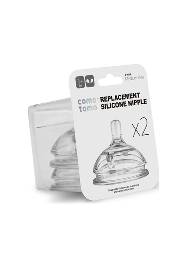 Comotomo Silikon 2’li Biberon Emziği – Orta Akışlı 3 - 6 Ay