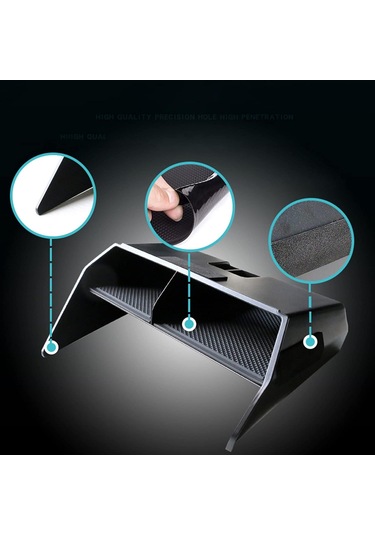 Geeksen 2021 Audi A3l İç Mekan Dekorasyon Aletleri: Özel Olarak Tasarlanmış Siyah Kontrol Panel Depolama Kutusu - İç Döşeme Yenileme Ve Organizasyon