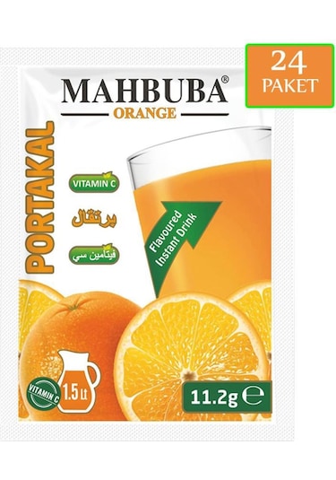 Mahbuba Portakal Aromalı Soğuk Toz İçecek 120x11.2gr 360 G