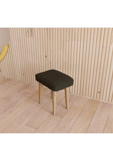 Fahrettin Küçük Montessori Çocuk Taburesi Çocuk Sandalyesi Çocuk Oturağı Ahşap Tabure Puf Oturak Siyah