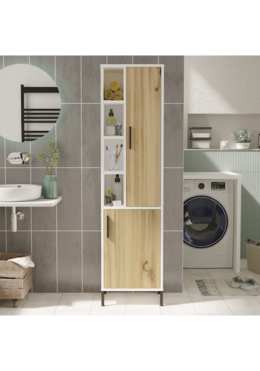 Robin Home Bianca Çok Amaçlı Dolap Banyo Dolabı Keçe-Beyaz (531063153) Beyaz