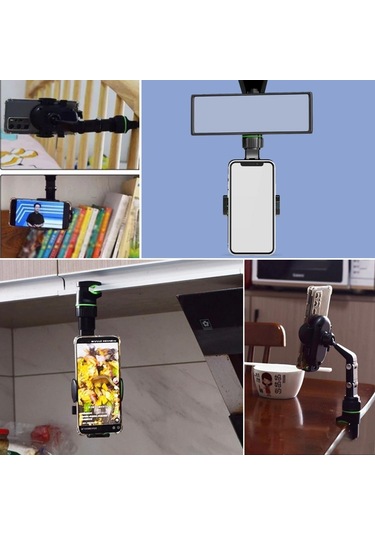 Buffer Dikiz Aynasına Takılabilen Eklemli Telefon Tutucu Aparat