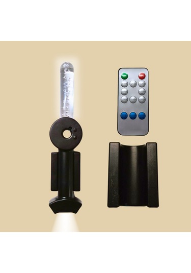 Ledx Çok Fonksiyonlu Duvar Apliği Kumandalı, Usb Şarjlı Siyah